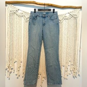 Liz & Co. Dressy Casual Stretch Long Baby Blue Jeans Sz 8